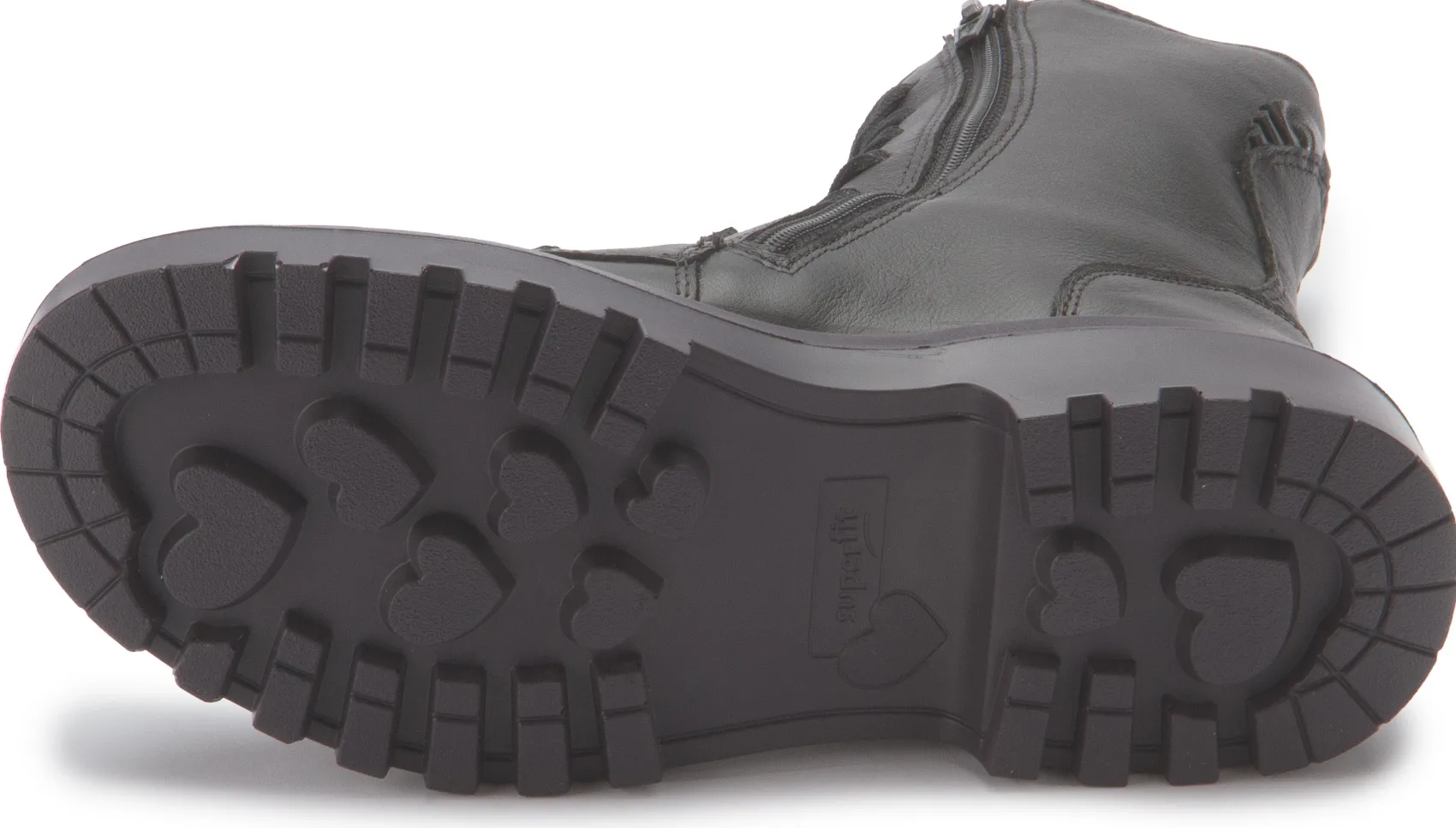 Stiefeletten|Superfit Schnürboot in Untergrößen Schwarz