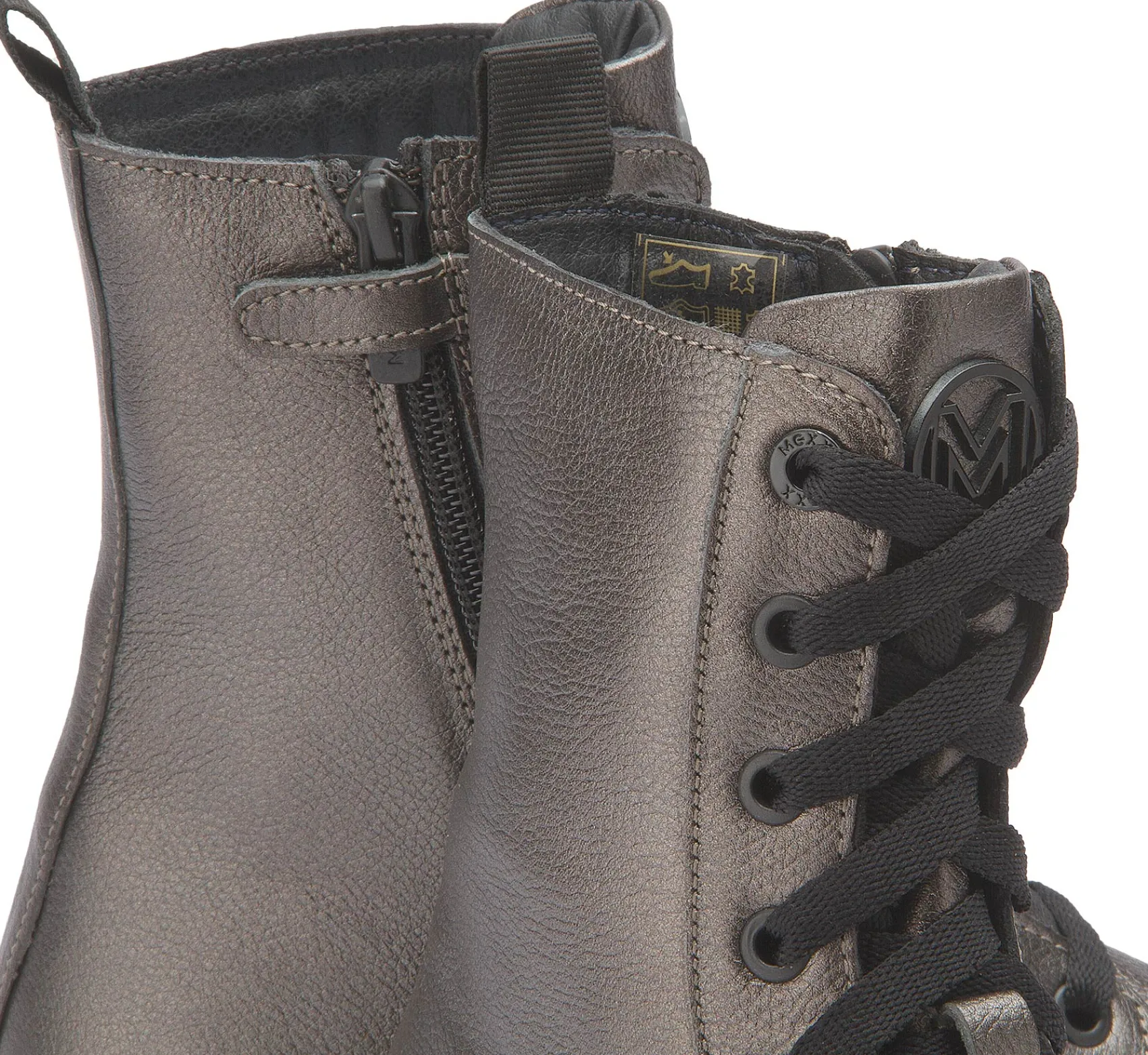 Stiefeletten|Mexx Schnürboot in Untergrößen Silber/Gold
