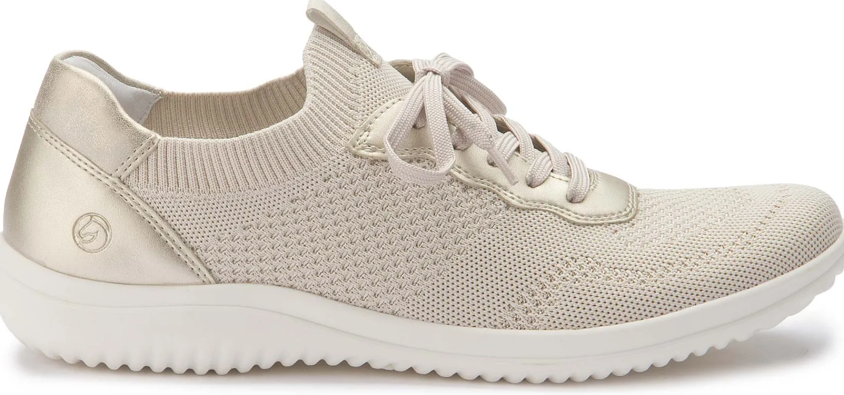 Schnürschuhe|Sneaker|Remonte Schnürschuh in Übergrößen Beige