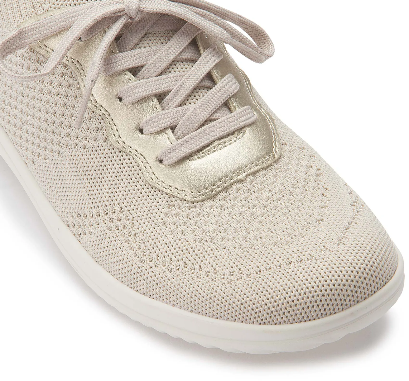 Schnürschuhe|Sneaker|Remonte Schnürschuh in Übergrößen Beige