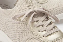 Schnürschuhe|Sneaker|Remonte Schnürschuh in Übergrößen Beige