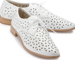 Schnürschuhe|Horsch Schuhe Schnürschuh in Übergrößen Weiß