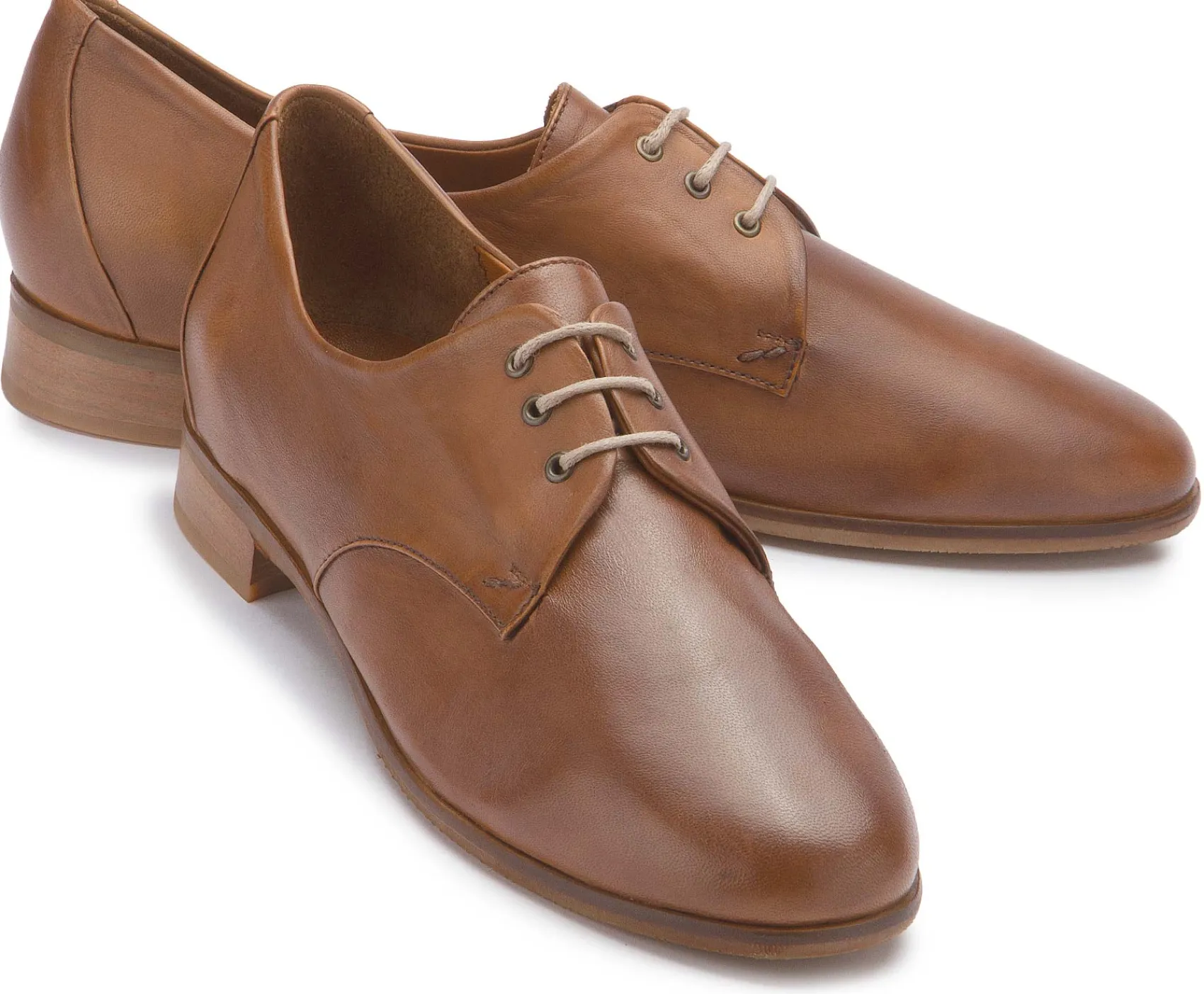 Schnürschuhe|Everybody Schnürschuh in Übergrößen Braun