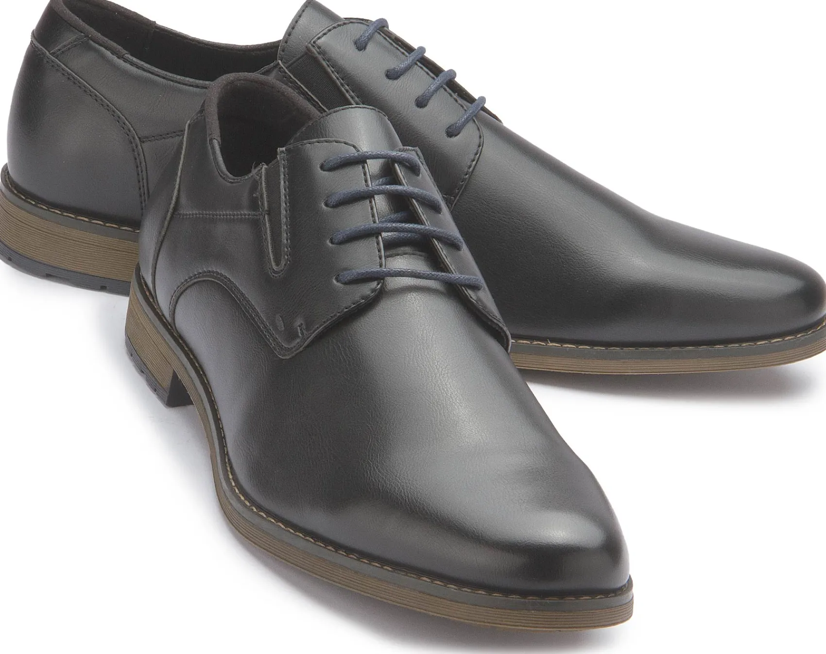 Schnürschuhe|Business-Schuhe|Fitters Herren Schnürschuh in Übergrößen Schwarz
