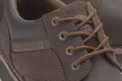 Schnürschuhe|Dockers Schnürschuh in Übergrößen Braun