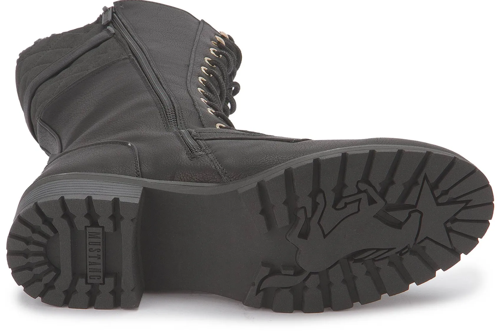 Stiefel|Mustang Damen Schnürstiefel in Übergrößen