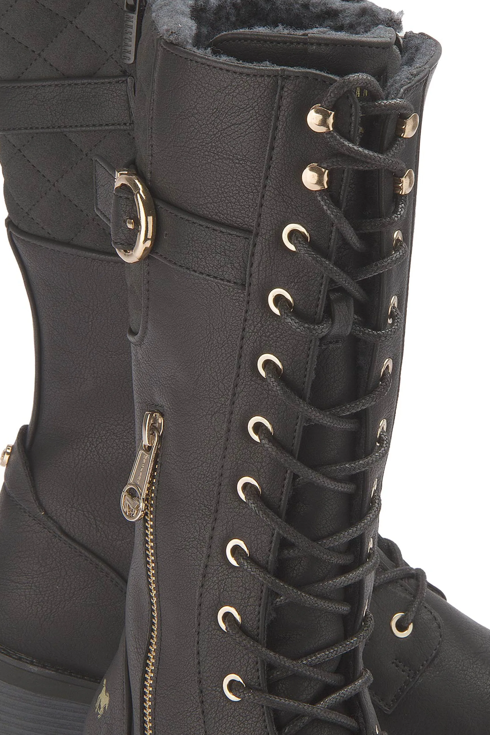 Stiefel|Mustang Damen Schnürstiefel in Übergrößen