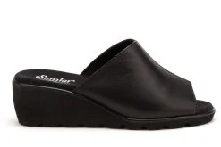 Sandalen|Pantoletten|semler Pantolette in Untergrößen Schwarz