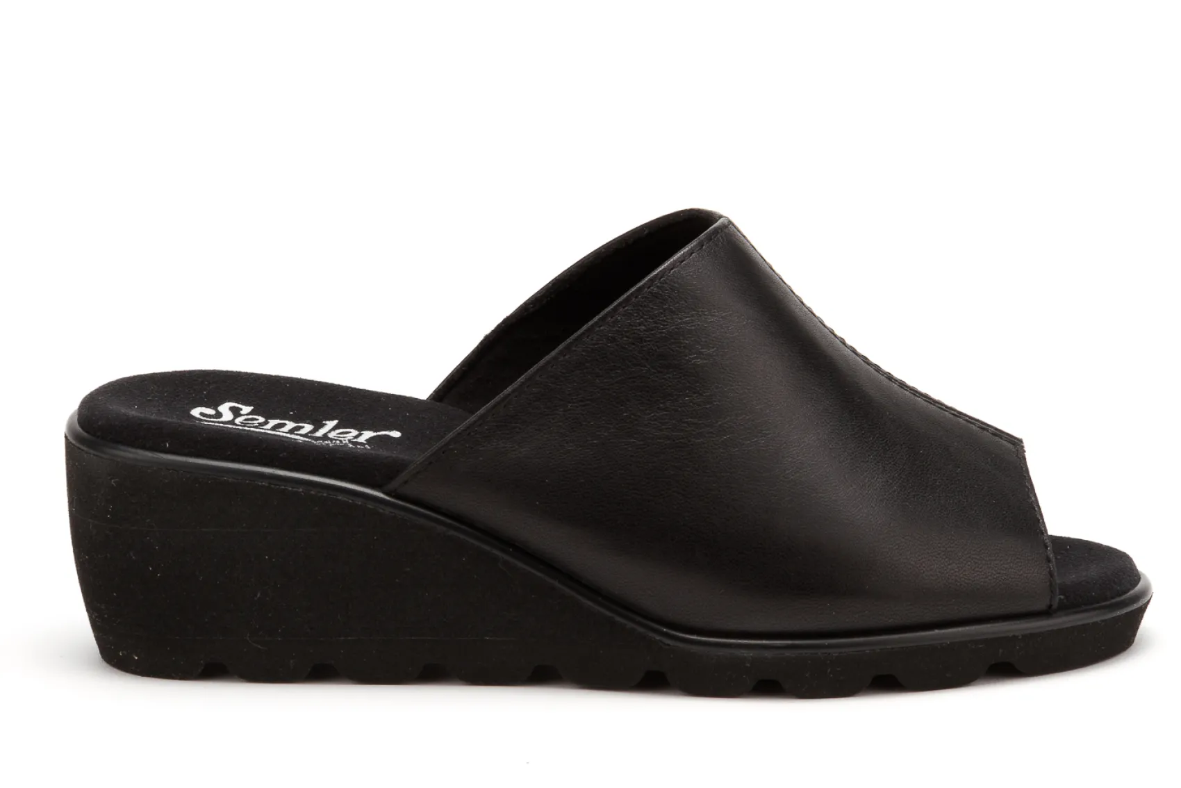 Sandalen|Pantoletten|semler Pantolette in Untergrößen Schwarz