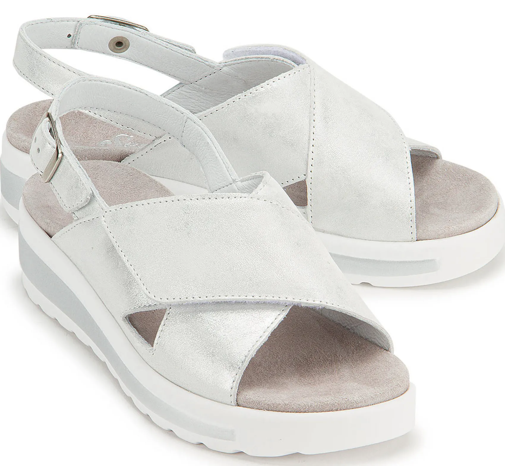 Sandalen|semler Sandale in Untergrößen Silber