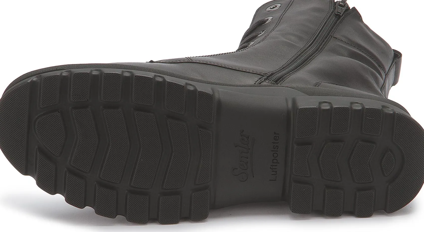 Stiefeletten|semler Schnürboot in Übergrößen Schwarz