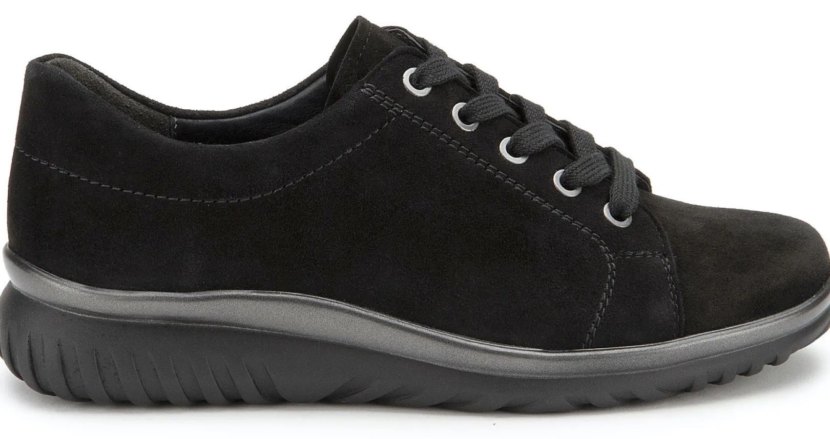 Schnürschuhe|semler Schnürschuh in Übergrößen Schwarz