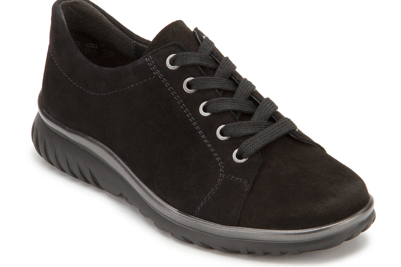 Schnürschuhe|semler Schnürschuh in Übergrößen Schwarz