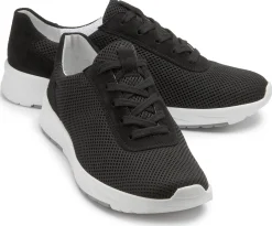 Sneaker|Schnürschuhe|semler Sneaker in Übergrößen Schwarz