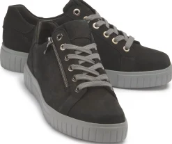 Sneaker|Schnürschuhe|semler Sneaker in Übergrößen Schwarz