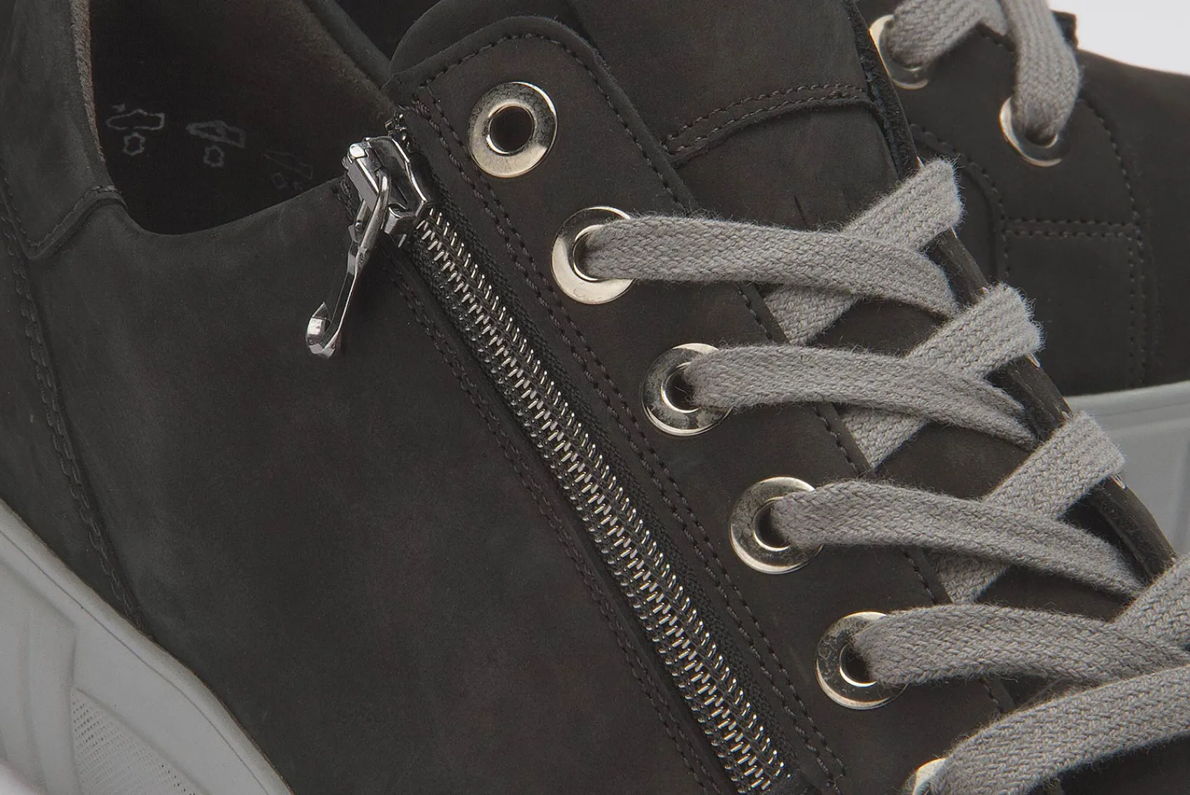 Sneaker|Schnürschuhe|semler Sneaker in Übergrößen Schwarz