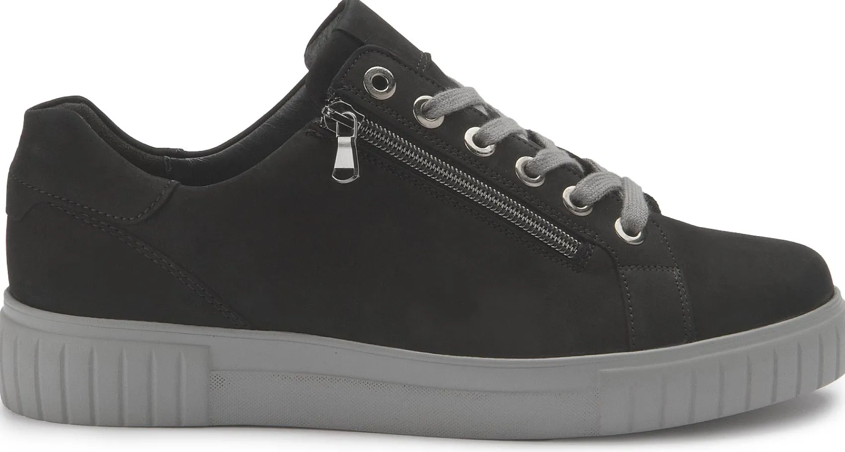 Sneaker|Schnürschuhe|semler Sneaker in Übergrößen Schwarz