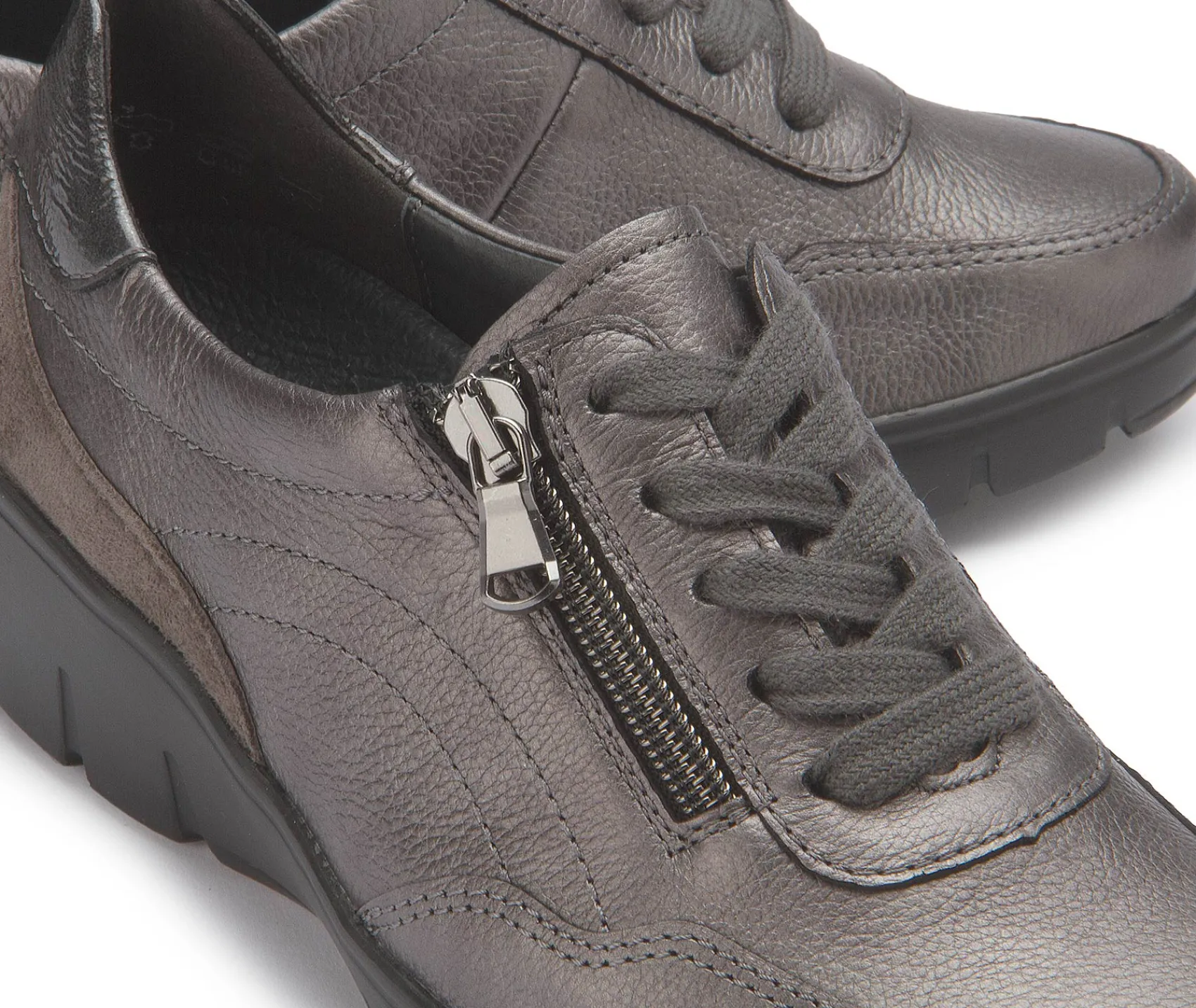 Sneaker|Schnürschuhe|semler Sneaker in Untergrößen Silber