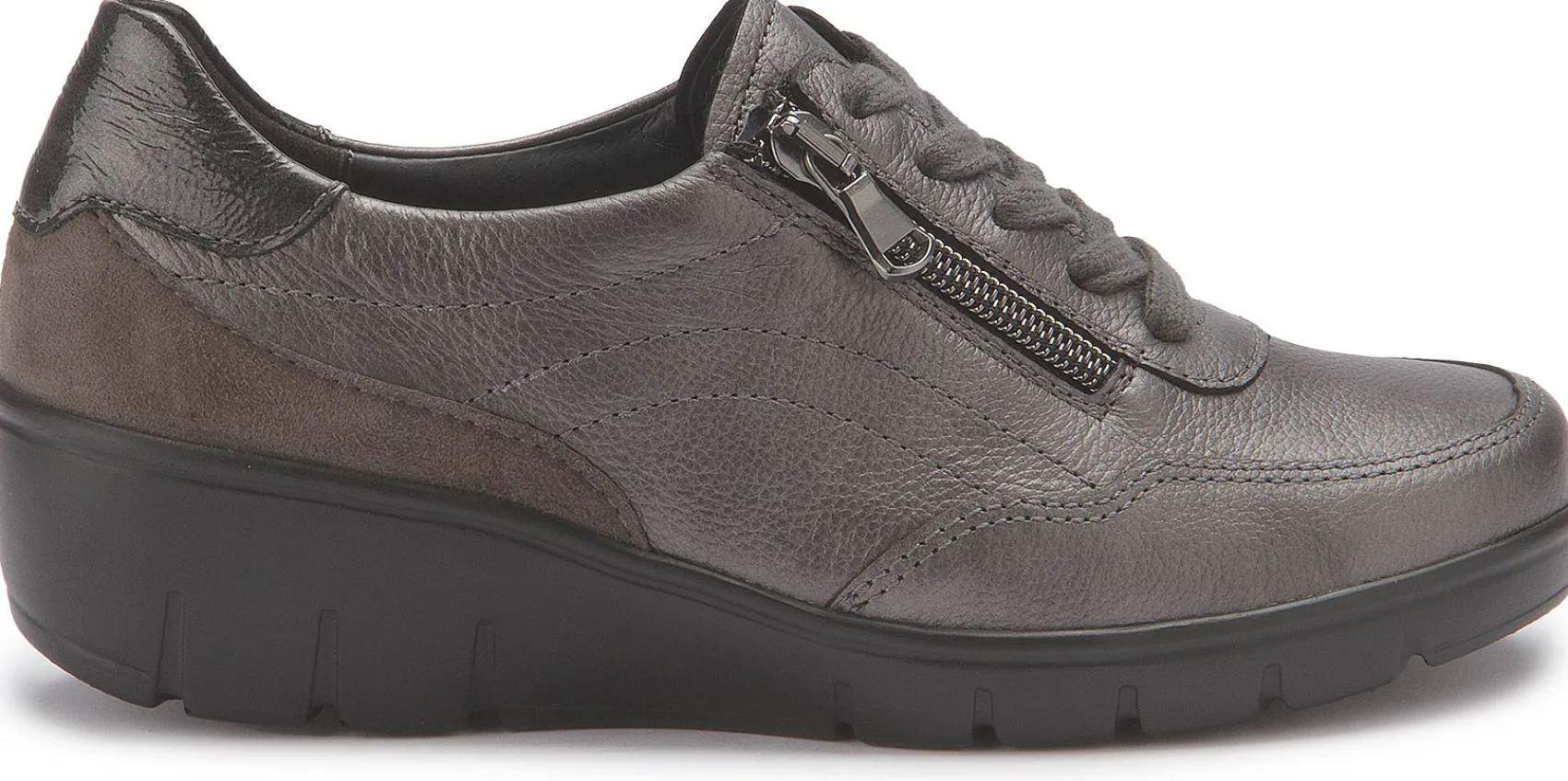 Sneaker|Schnürschuhe|semler Sneaker in Untergrößen Silber