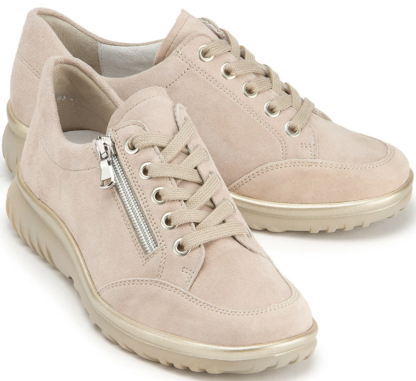Sneaker|Schnürschuhe|semler Sneaker in Untergrößen Beige