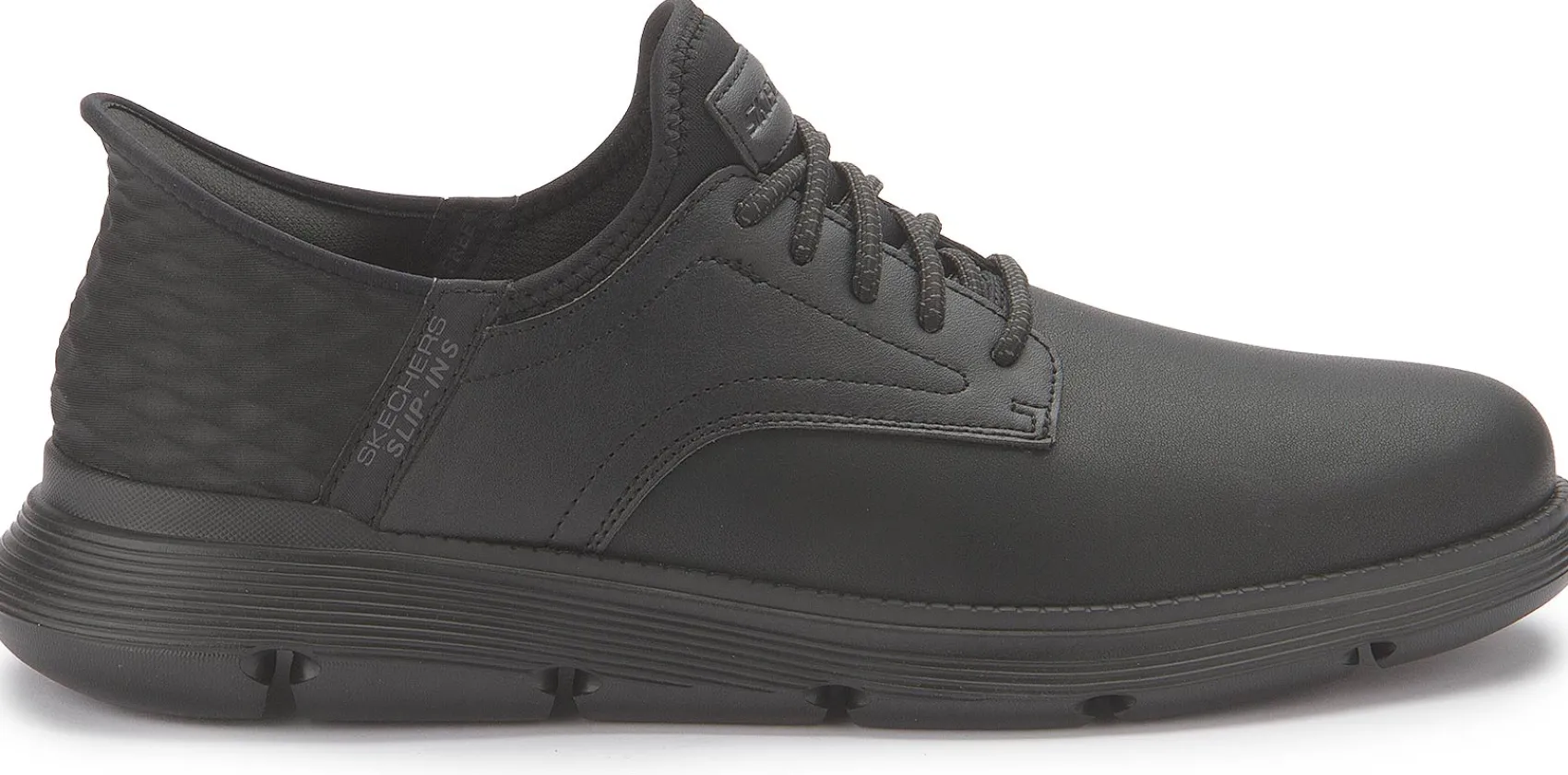 Schnürschuhe|Sketchers Schnürschuh in Übergrößen Schwarz