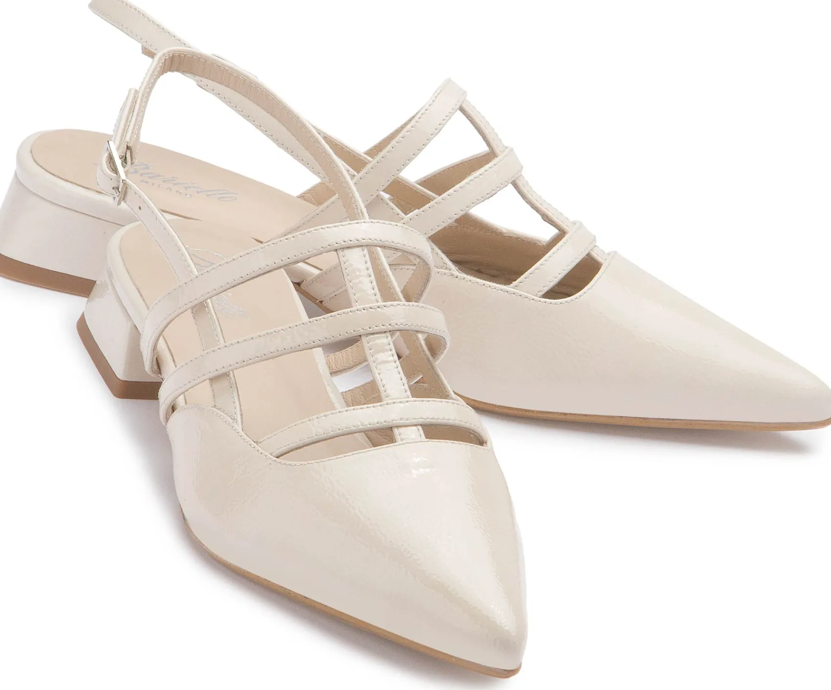 Sling|Sandalen|Horsch Schuhe Sling Pumps in Übergrößen Weiß