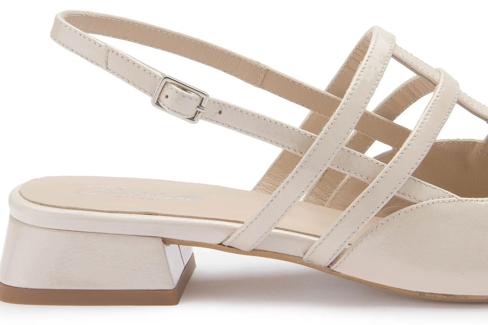 Sling|Sandalen|Horsch Schuhe Sling Pumps in Übergrößen Weiß