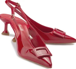 Sling|Sandalen|Horsch Schuhe Sling-Pumps in Übergrößen Rot