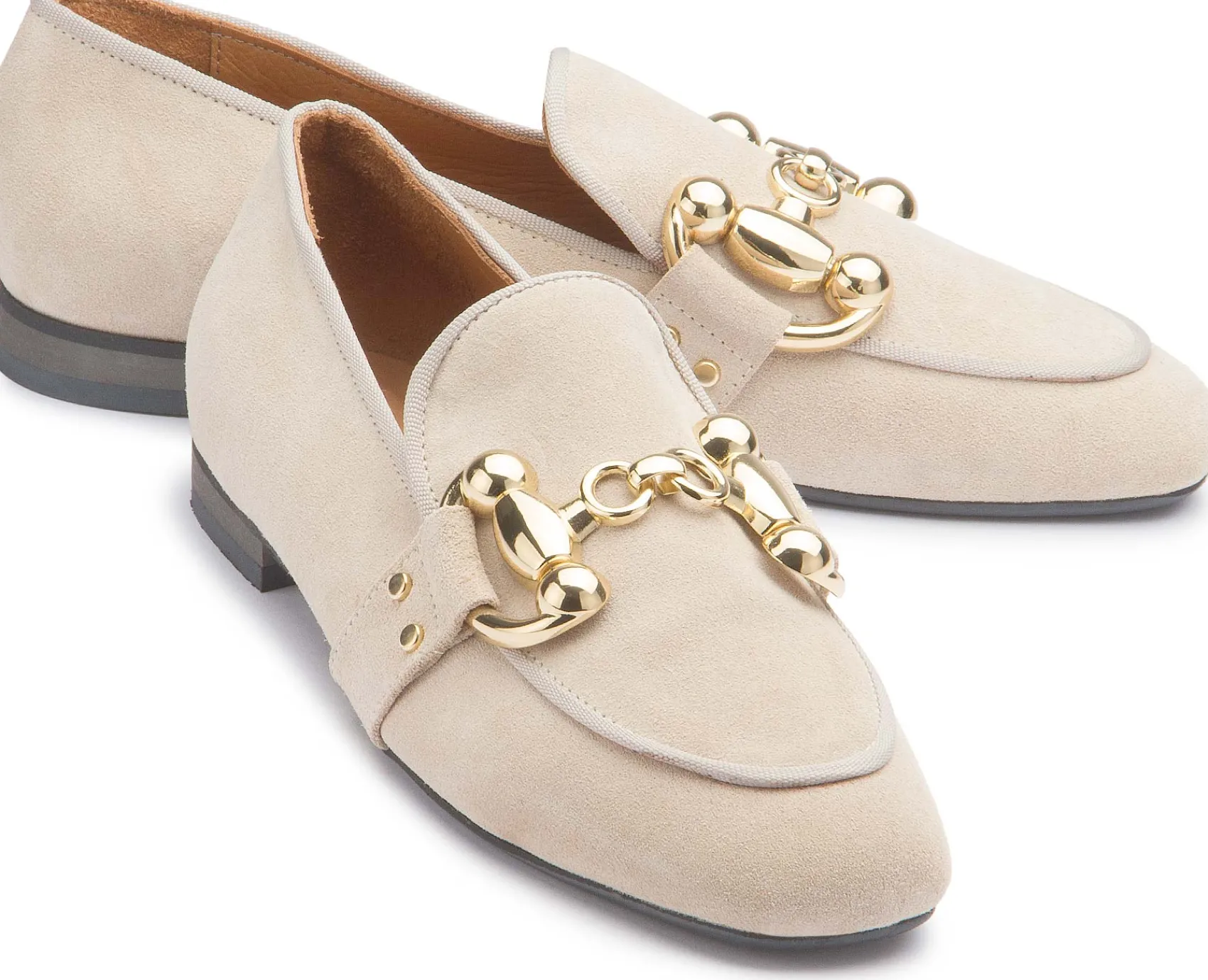 Slipper|Horsch Schuhe Slipper in Übergrößen Beige