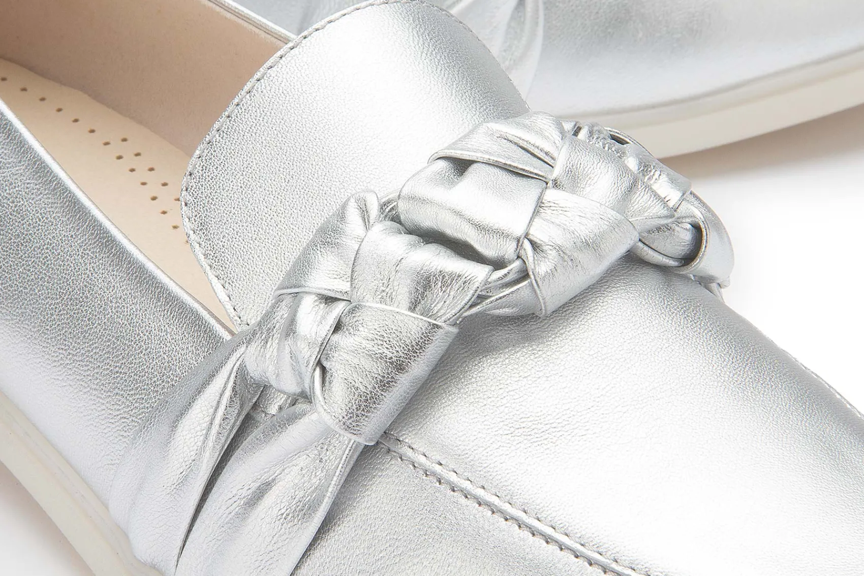 Slipper|Gabor Slipper in Übergrößen Silber