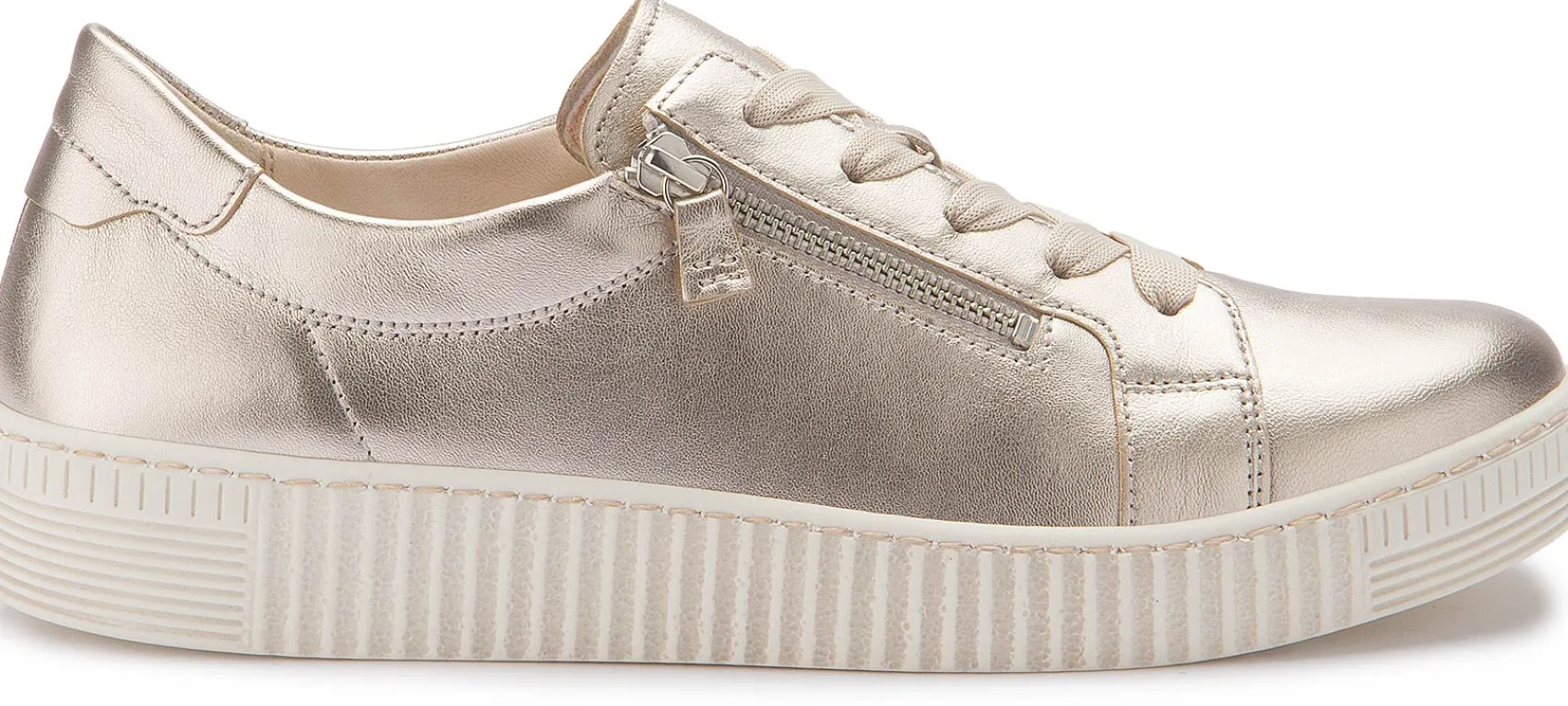 Sneaker|Schnürschuhe|Gabor Sneaker in Übergrößen Gold