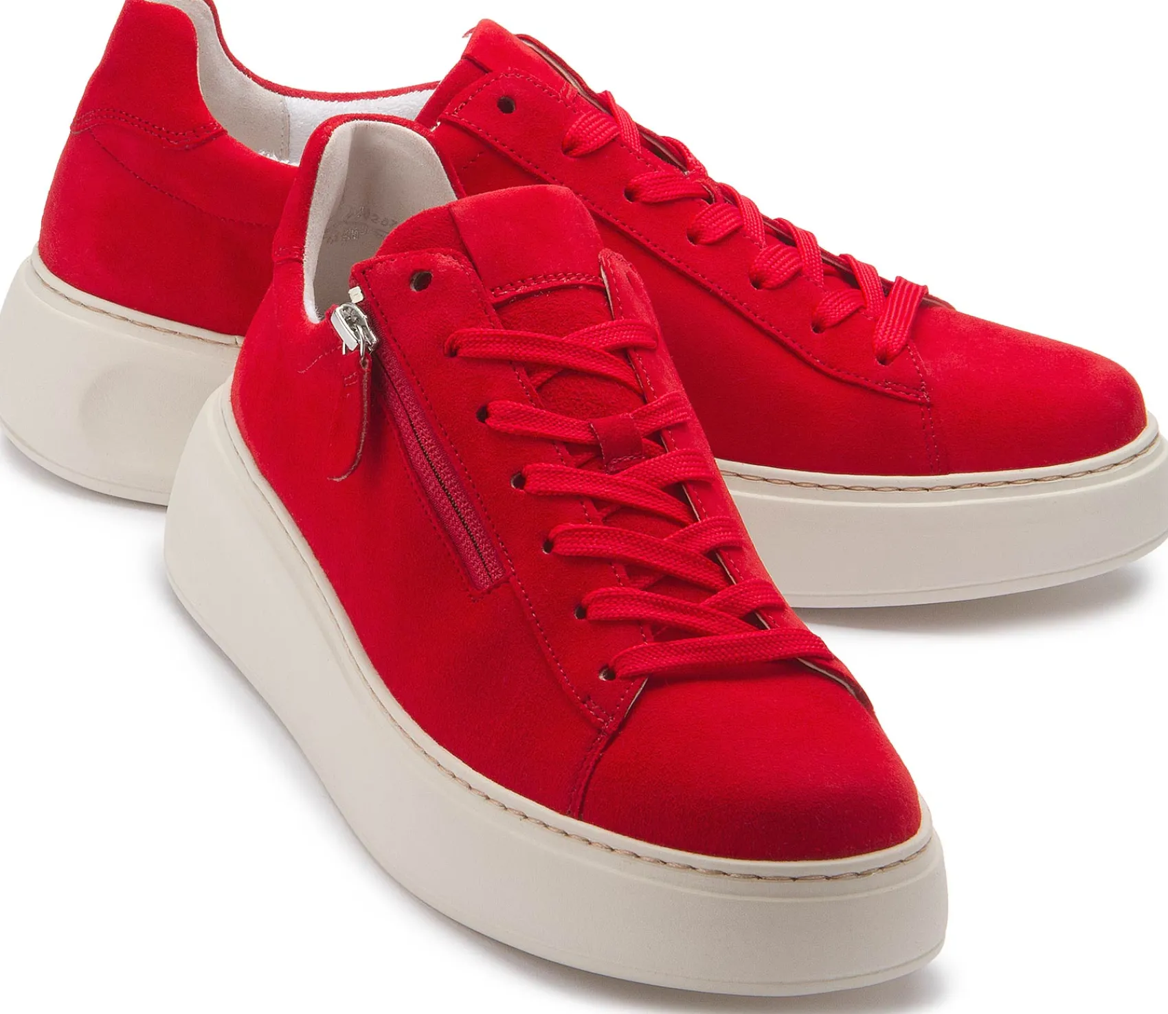 Sneaker|Schnürschuhe|Gabor Sneaker in Übergrößen Rot