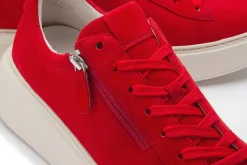 Sneaker|Schnürschuhe|Gabor Sneaker in Übergrößen Rot