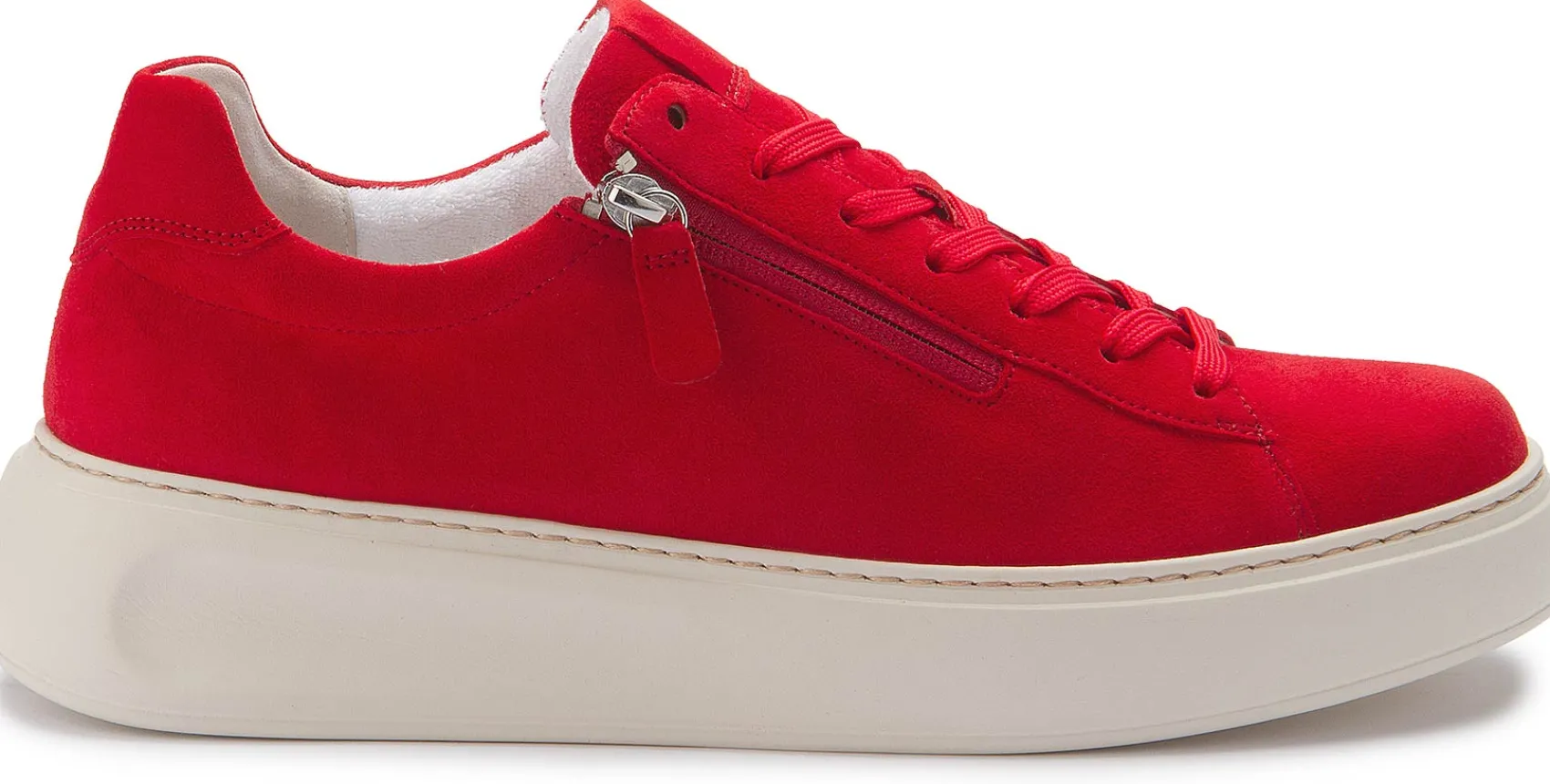 Sneaker|Schnürschuhe|Gabor Sneaker in Übergrößen Rot