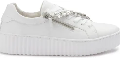 Sneaker|Schnürschuhe|Gabor Sneaker in Übergrößen Weiß