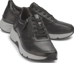 Sneaker|Schnürschuhe|Gabor Sneaker in Übergrößen Schwarz