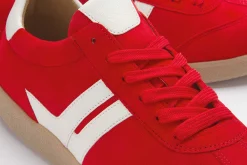 Sneaker|Schnürschuhe|Gabor Sneaker in Übergrößen Rot