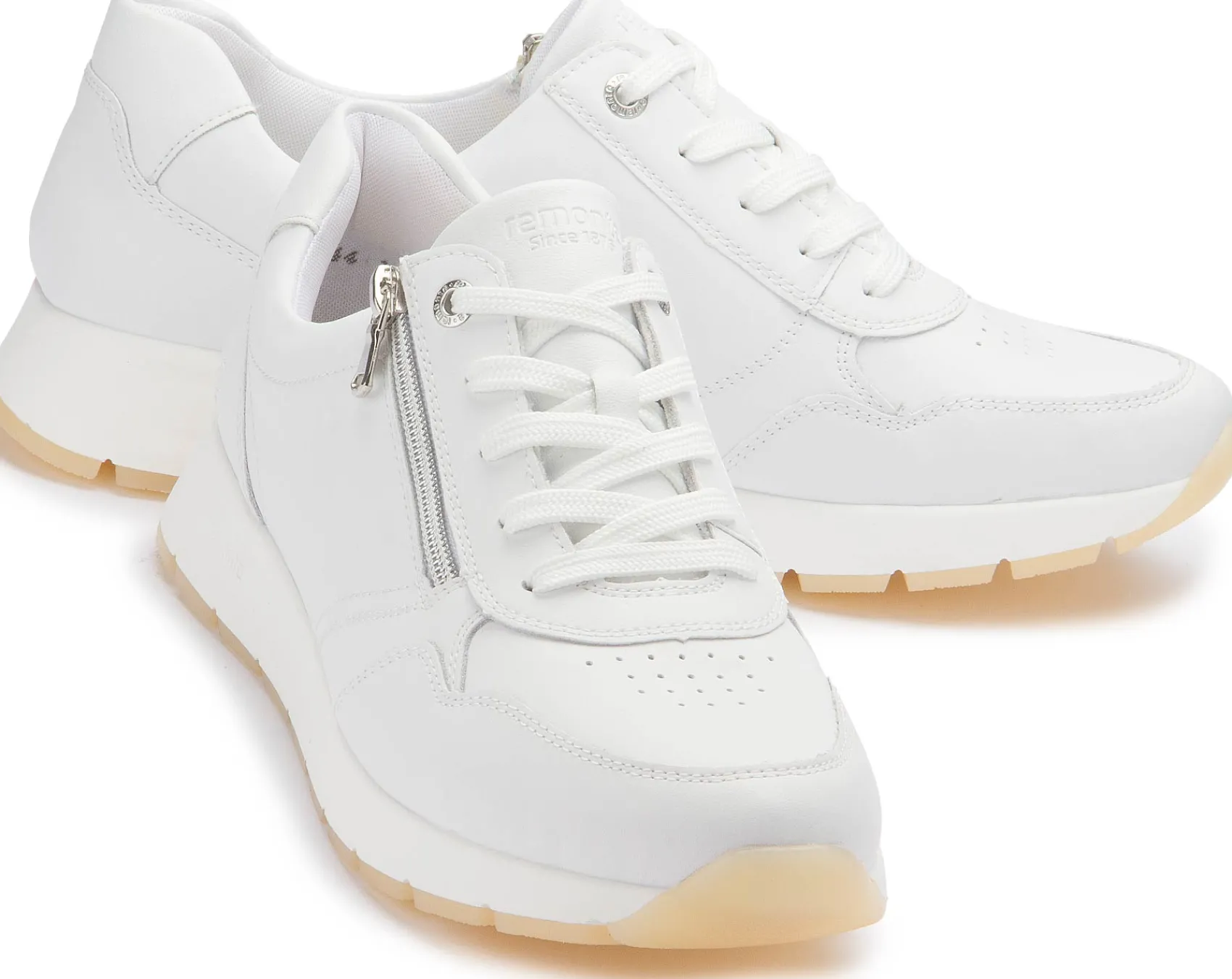 Sneaker|Schnürschuhe|Remonte Sneaker in Übergrößen Weiß