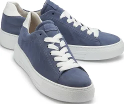 Sneaker|Schnürschuhe|Gabor Sneaker in Übergrößen Blau