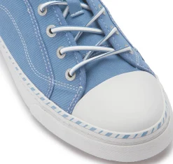 Sneaker|Schnürschuhe|Mustang Damen Sneaker in Übergrößen Blau