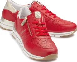 Sneaker|Schnürschuhe|Remonte Sneaker in Übergrößen Rot