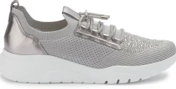 Sneaker|Schnürschuhe|Gabor Sneaker in Übergrößen Silber