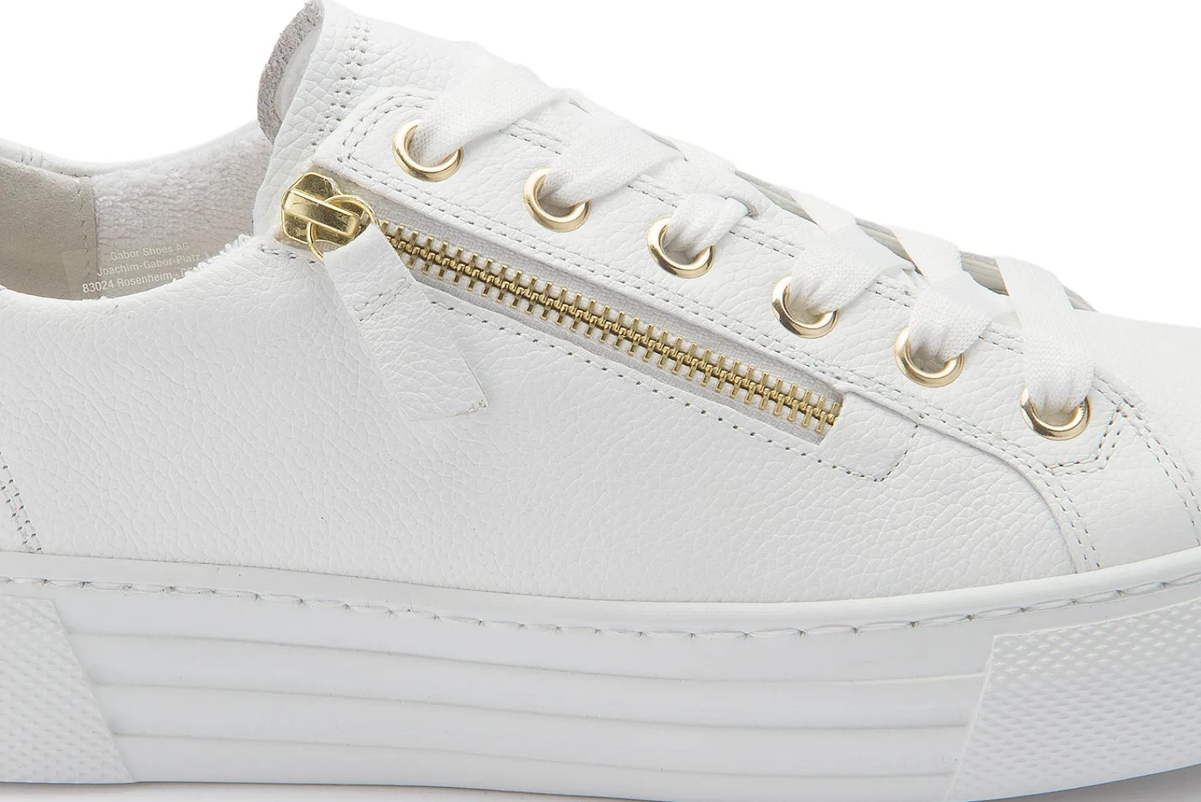 Sneaker|Schnürschuhe|Gabor Sneaker in Übergrößen Weiß