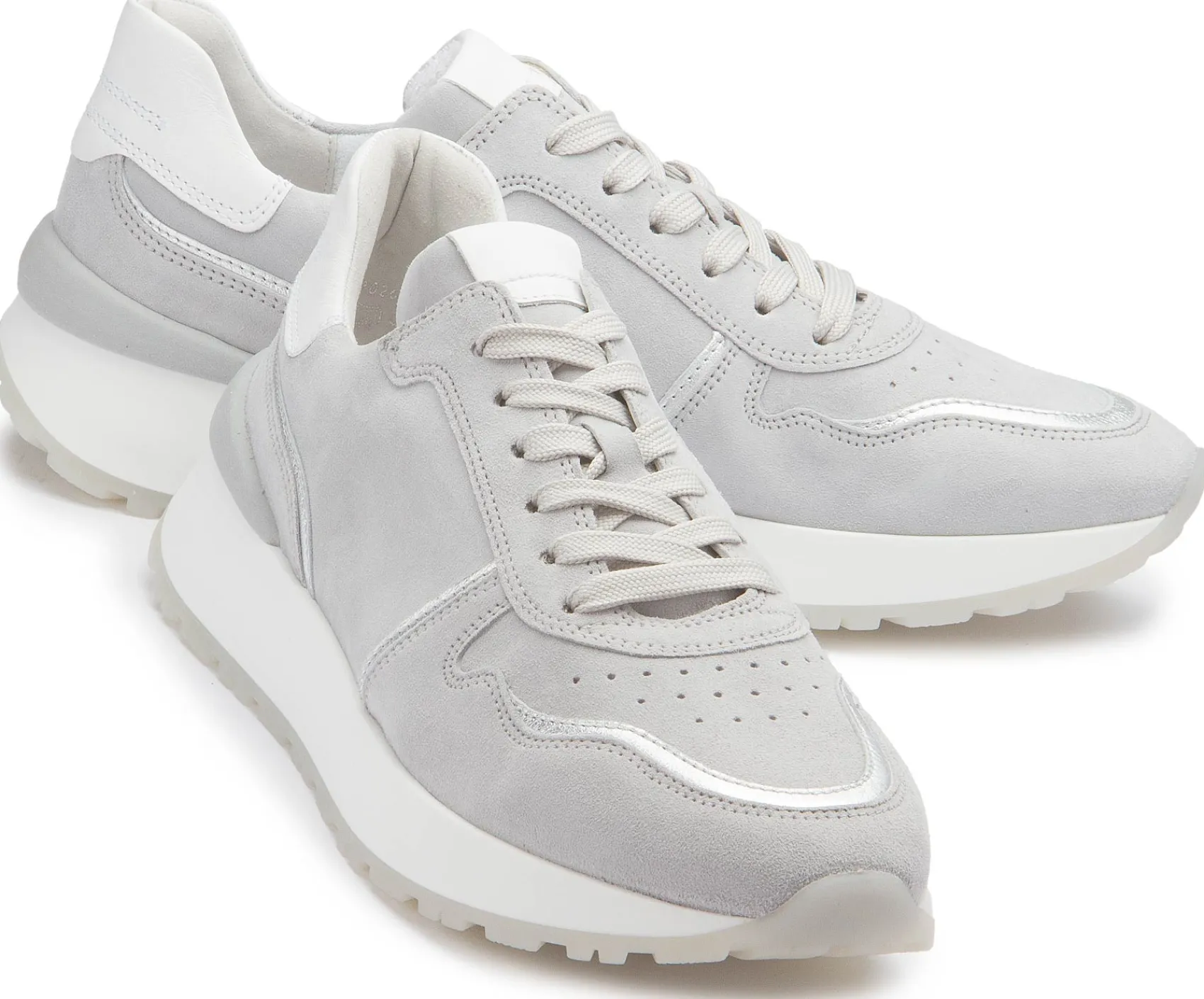 Sneaker|Schnürschuhe|Gabor Sneaker in Übergrößen Grau