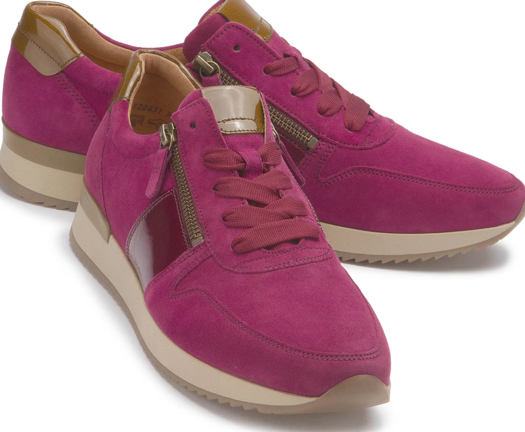 Sneaker|Schnürschuhe|Gabor Sneaker in Übergrößen Lila