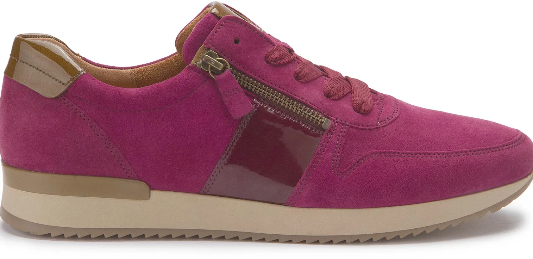 Sneaker|Schnürschuhe|Gabor Sneaker in Übergrößen Lila