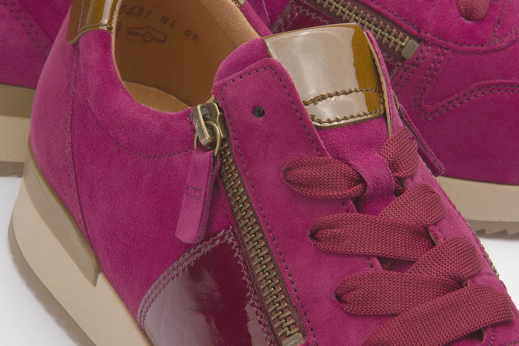 Sneaker|Schnürschuhe|Gabor Sneaker in Übergrößen Lila