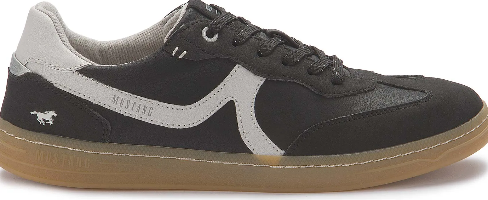 Sneaker|Schnürschuhe|Mustang Damen Sneaker in Übergrößen Schwarz