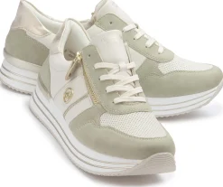 Sneaker|Schnürschuhe|Remonte Sneaker in Übergrößen Grün