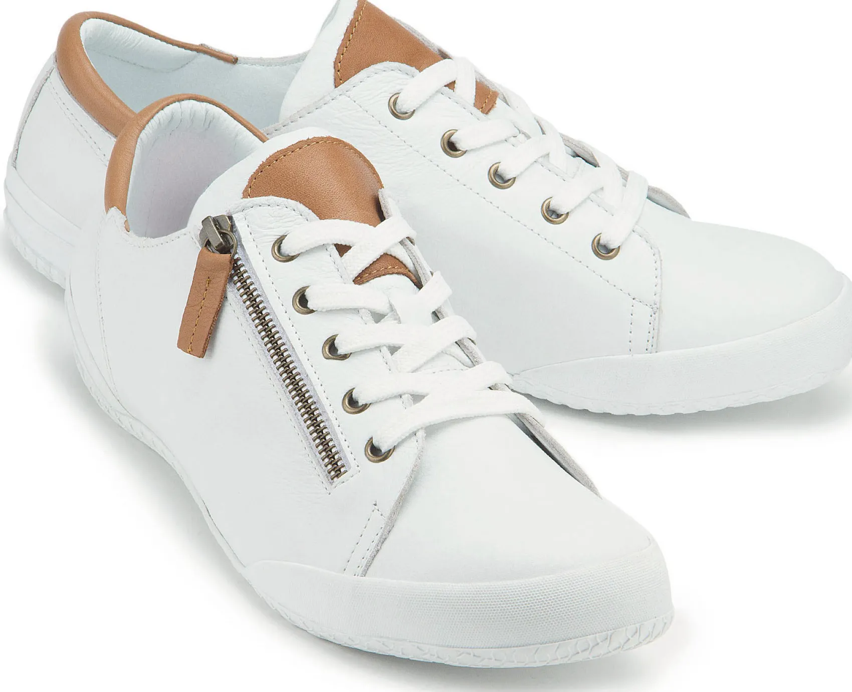 Sneaker|Schnürschuhe|Horsch Schuhe Sneaker in Übergrößen Weiß